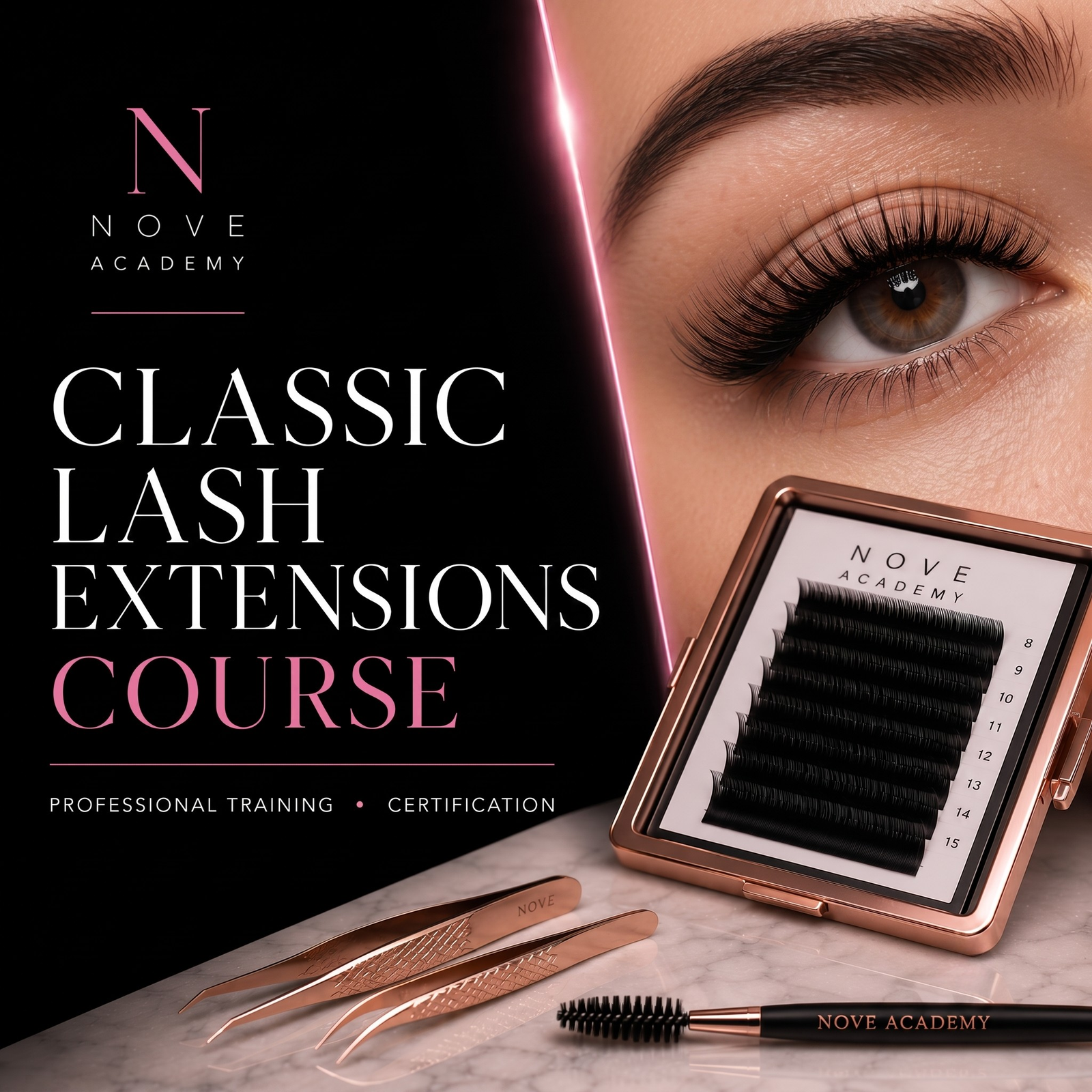 Classic Lash Extension course product image for Nove Academy