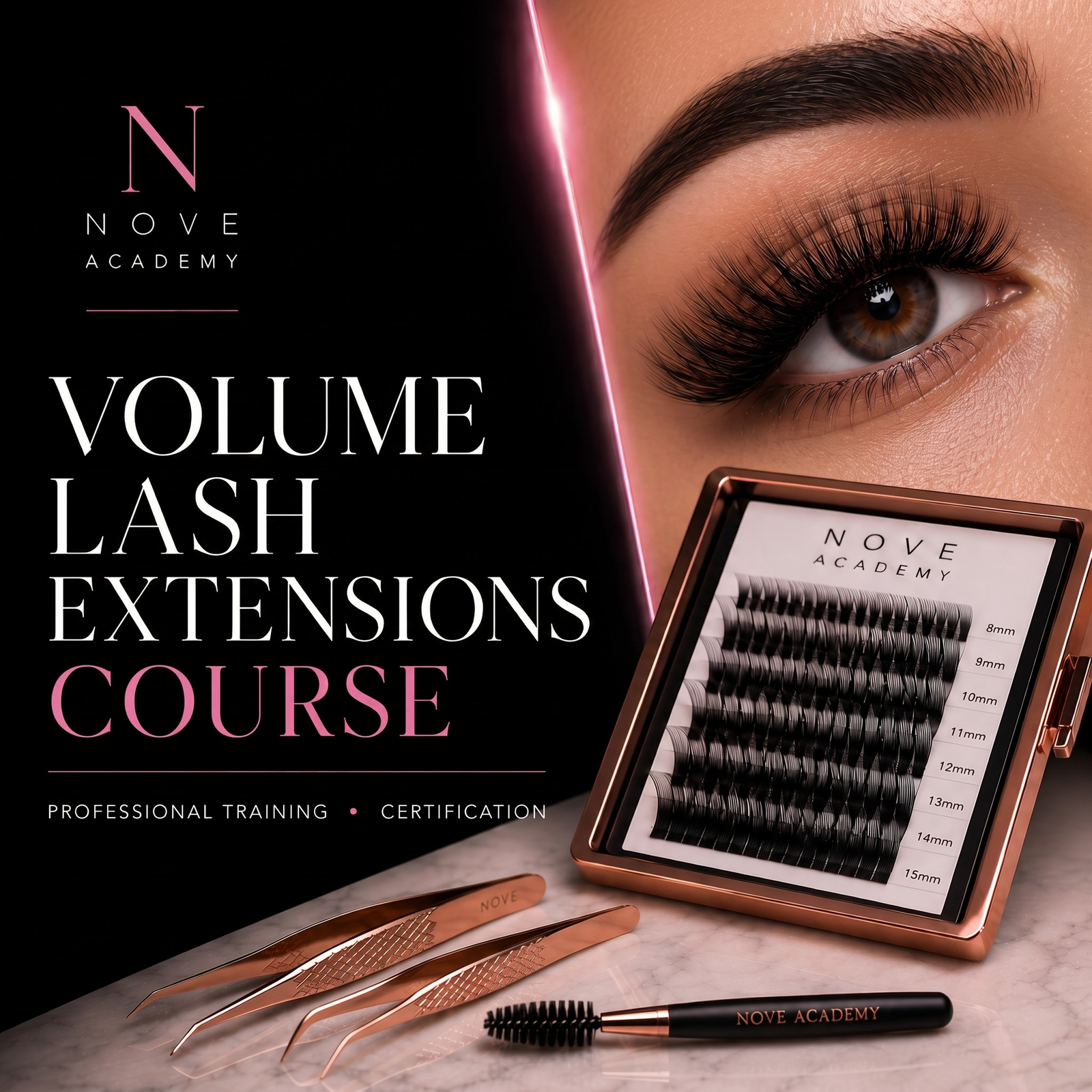 Volume Lash Extensions course product image for Nove Academy