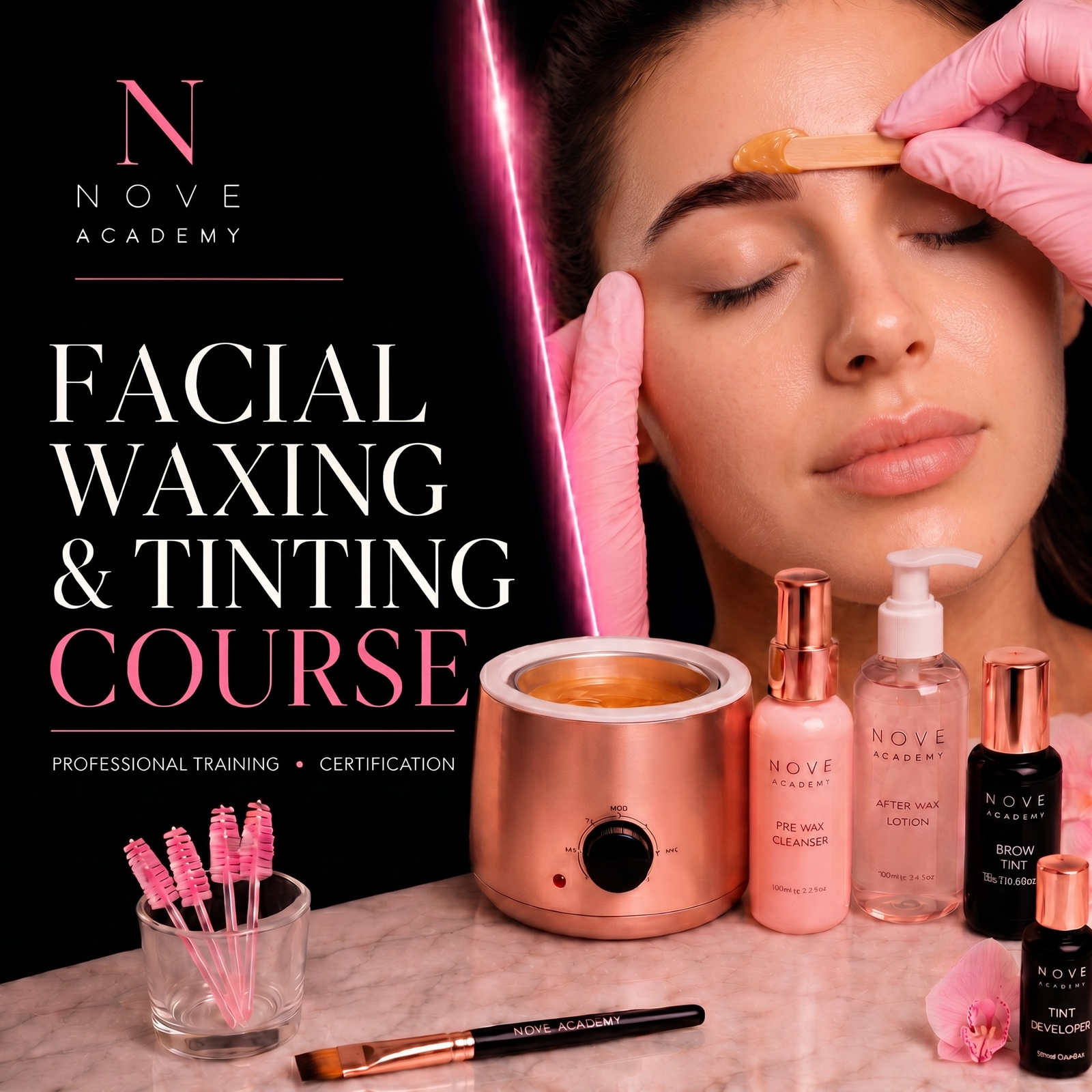 Facial Waxing and Tinting course product image for Nove Academy